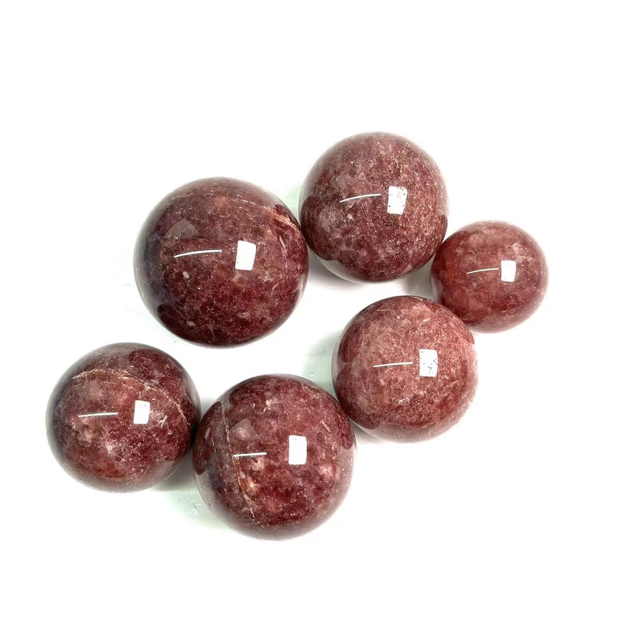 Strawberry Quartz Spheres