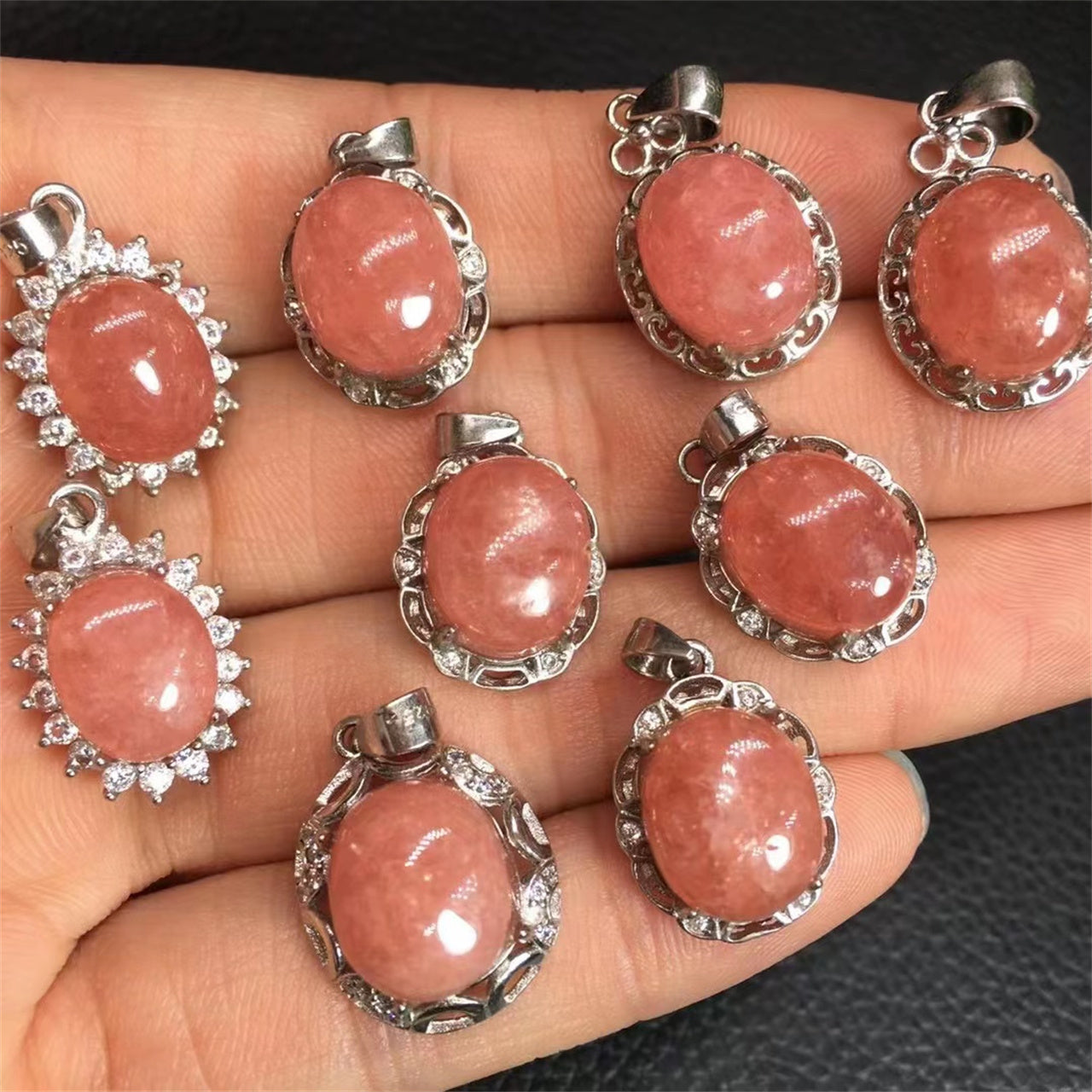 Rhodochrosite S925 Pendants