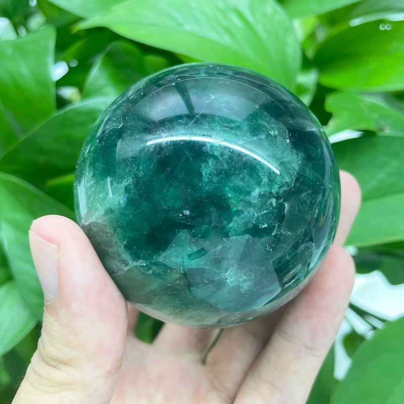 Green Fluorite Spheres