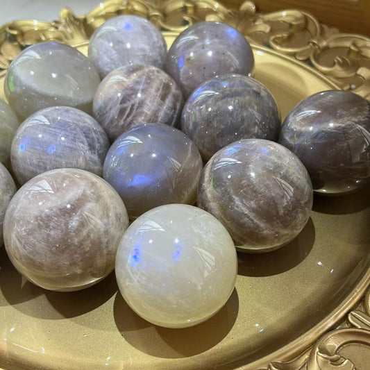 Blue Moonstone Spheres