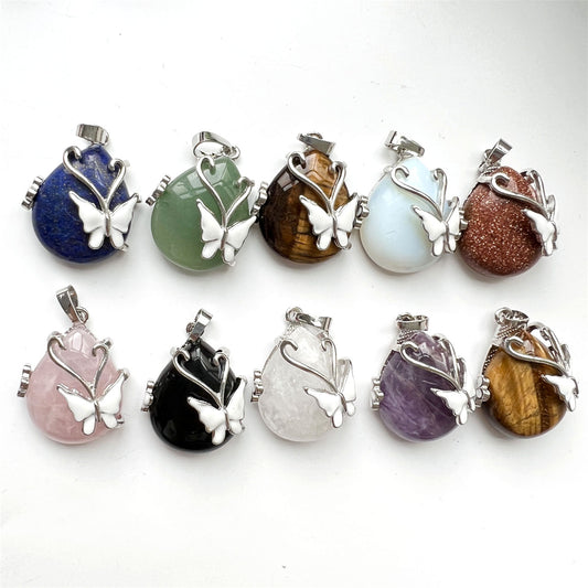 Butterfly Crystal Drop Pendants