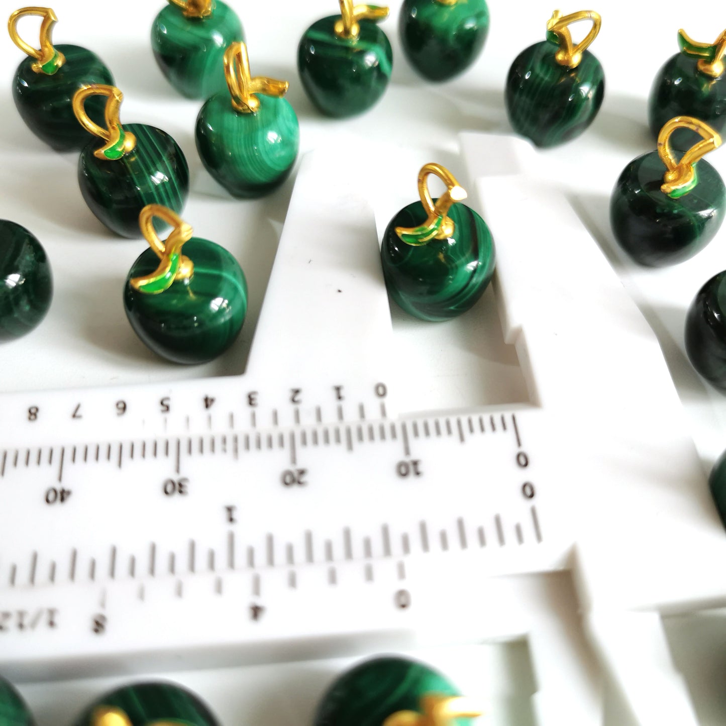 Malachite Apple Pendants