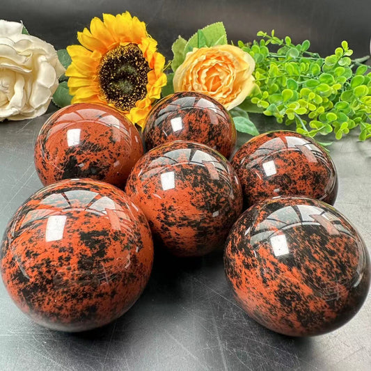 Red Obsidian Spheres