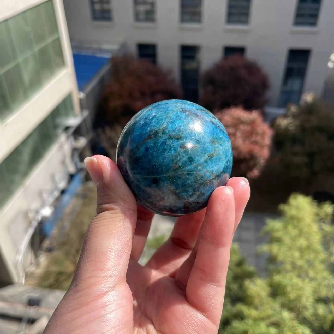 Blue Apatite Spheres