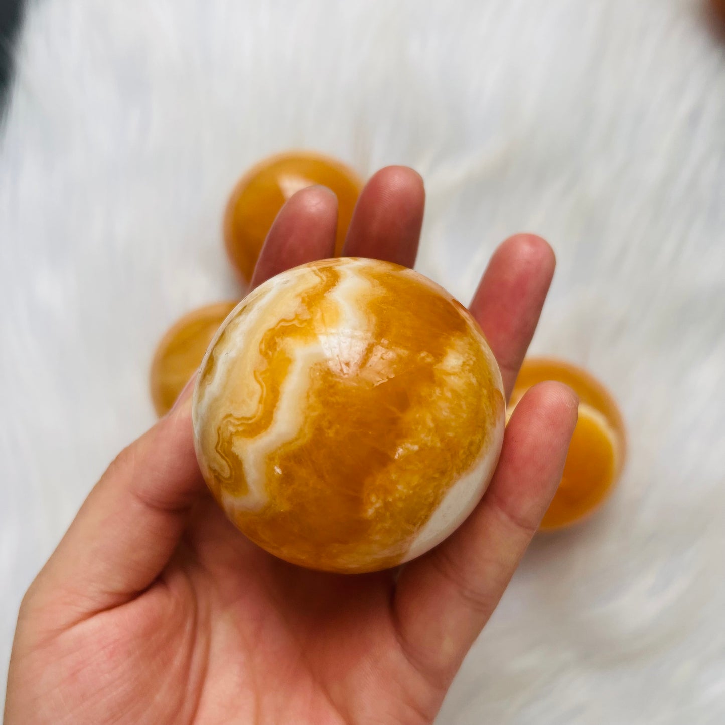 Orange Calcite Spheres