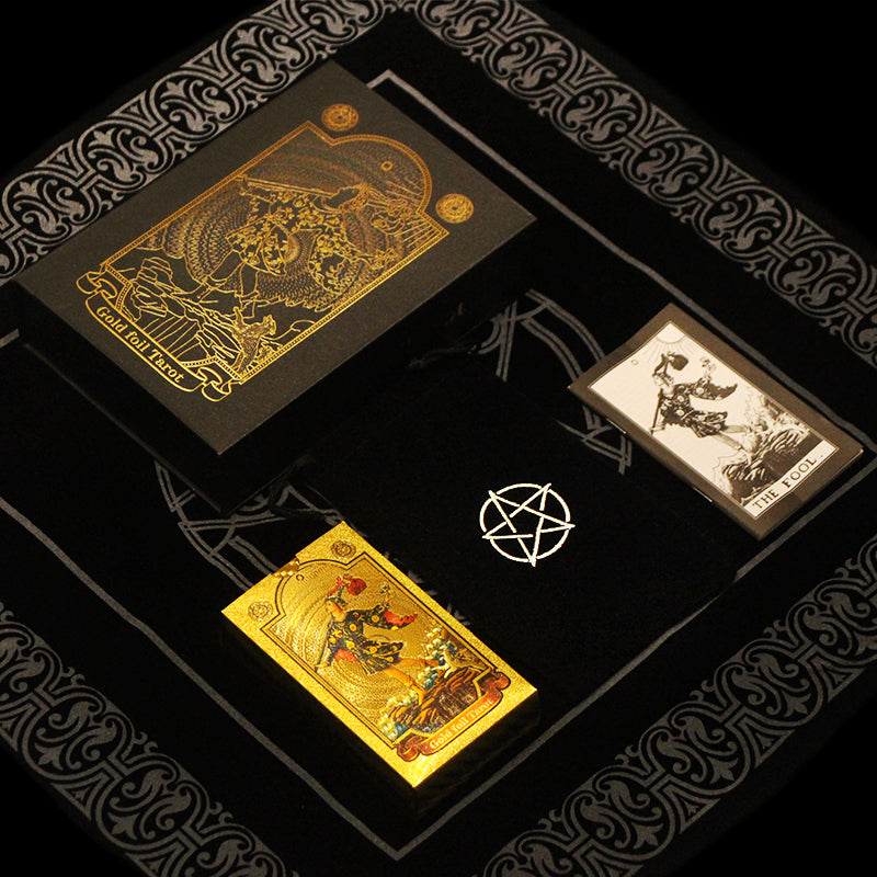 Metaphysics Golden Color Tarot Cards Set with Guidebooks