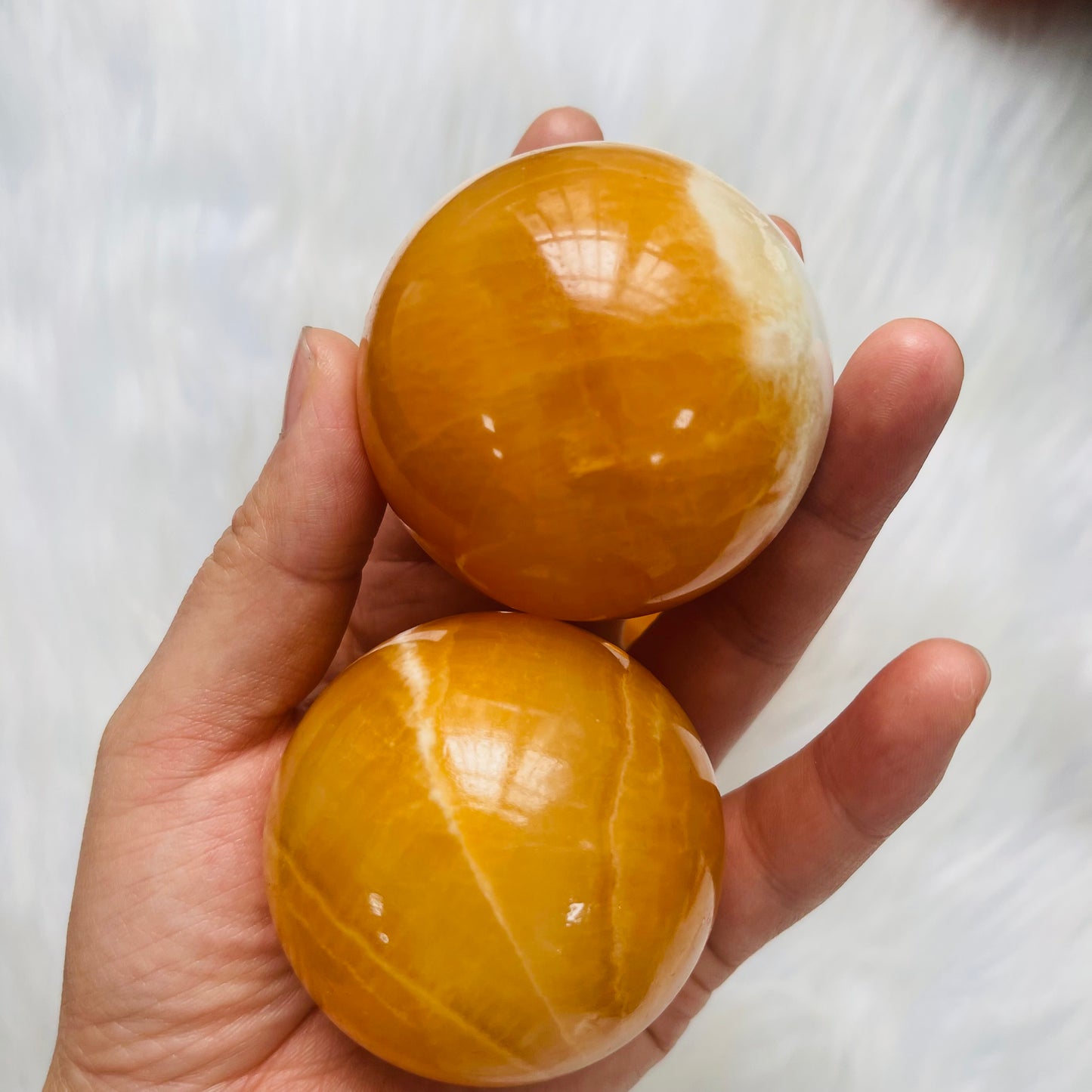 Orange Calcite Spheres