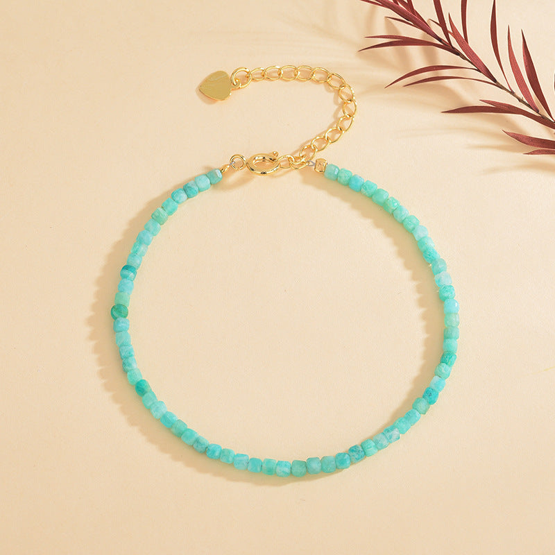 Amazonite 3mm/2.5mm Facet Abacus Bracelets