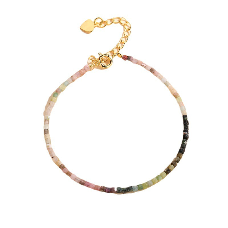 Colorful Tourmaline 2.5mm Facet Bracelets