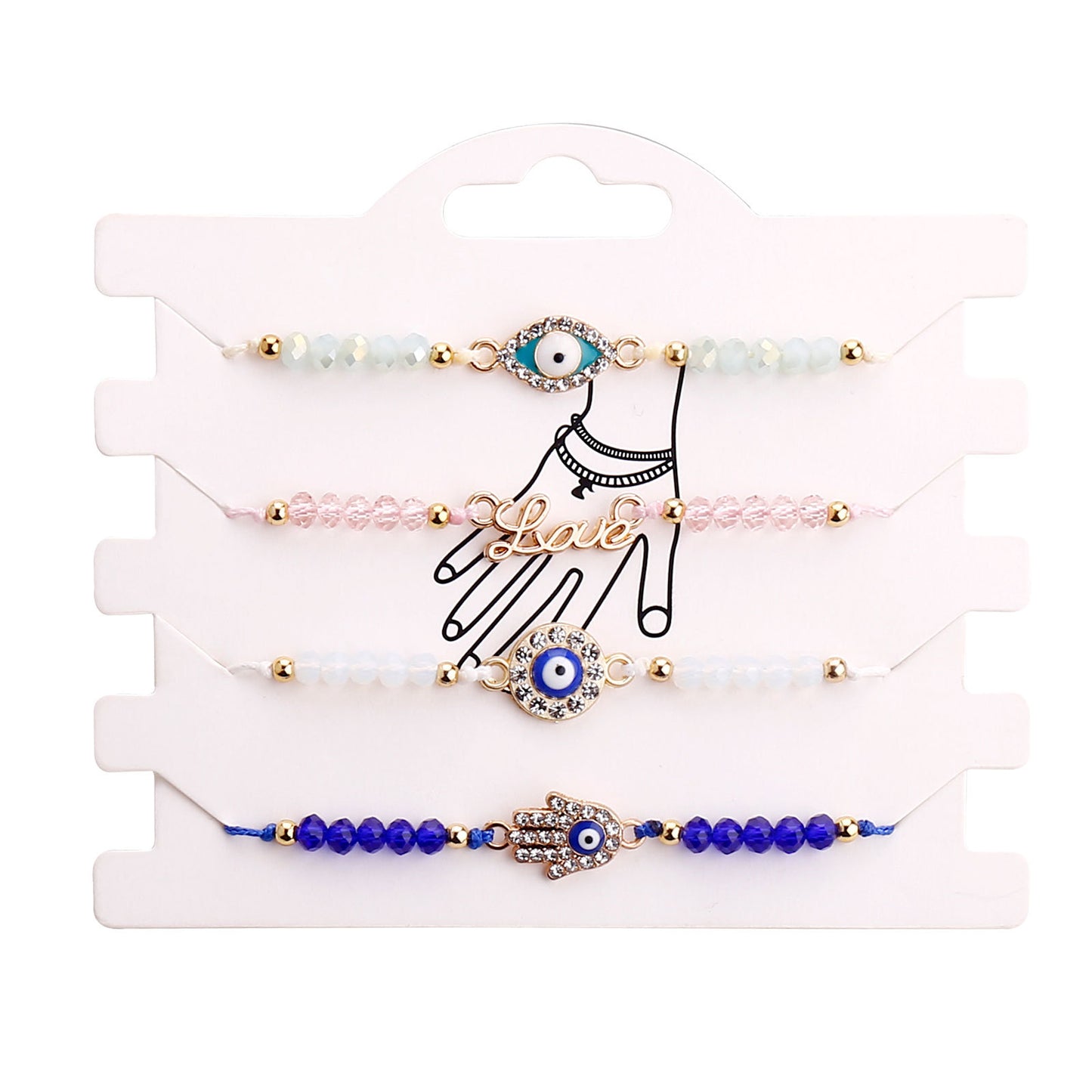 Evil Eye 4 Styles of Bead Jewelry Bracelets
