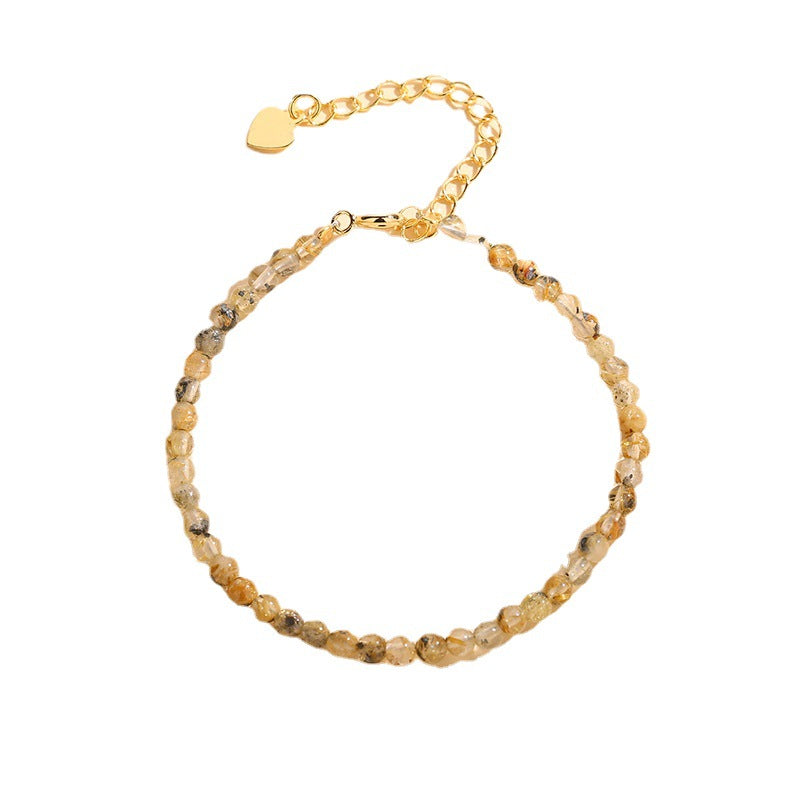 Golden Rutile Quartz 3.5mm Facet Bracelets