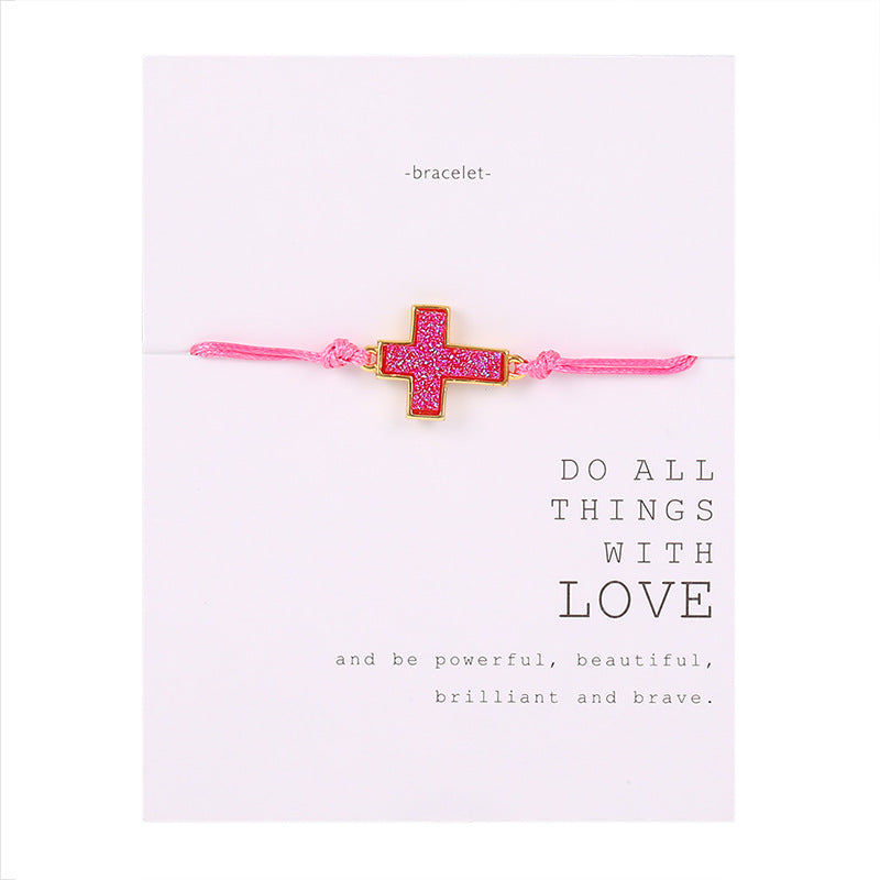 Shiny Cross Adjustable Bracelet