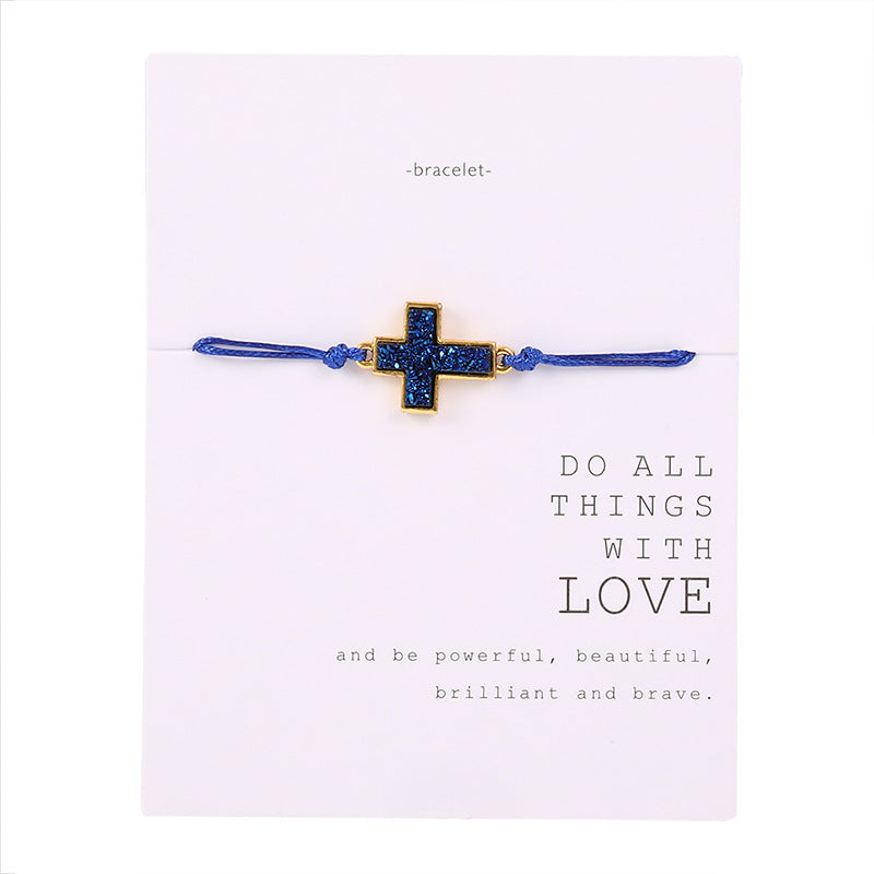 Shiny Cross Adjustable Bracelet