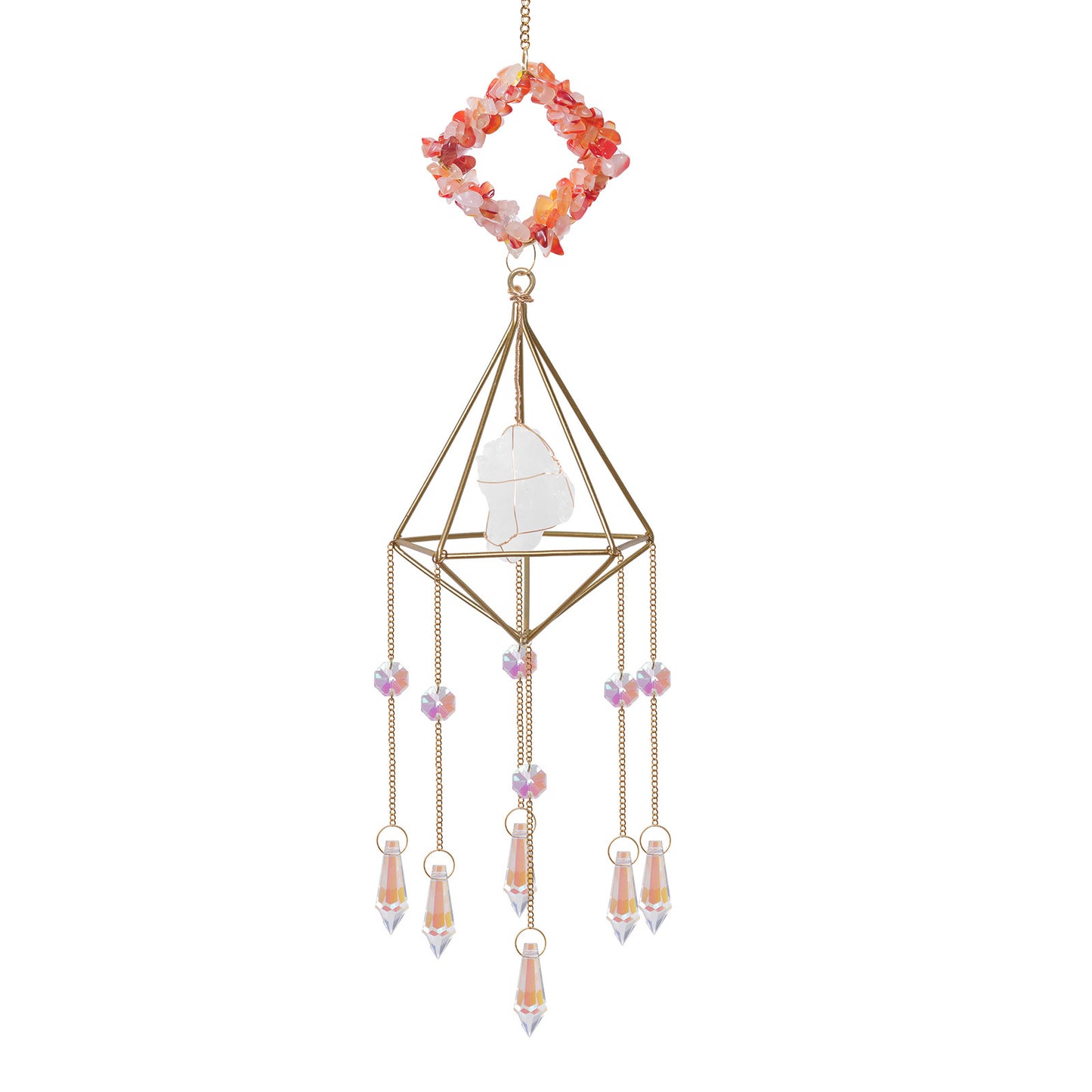 Chip Raw Stone Suncatcher Ornaments