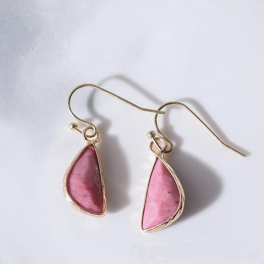 Natural Crystal Drop Earrings