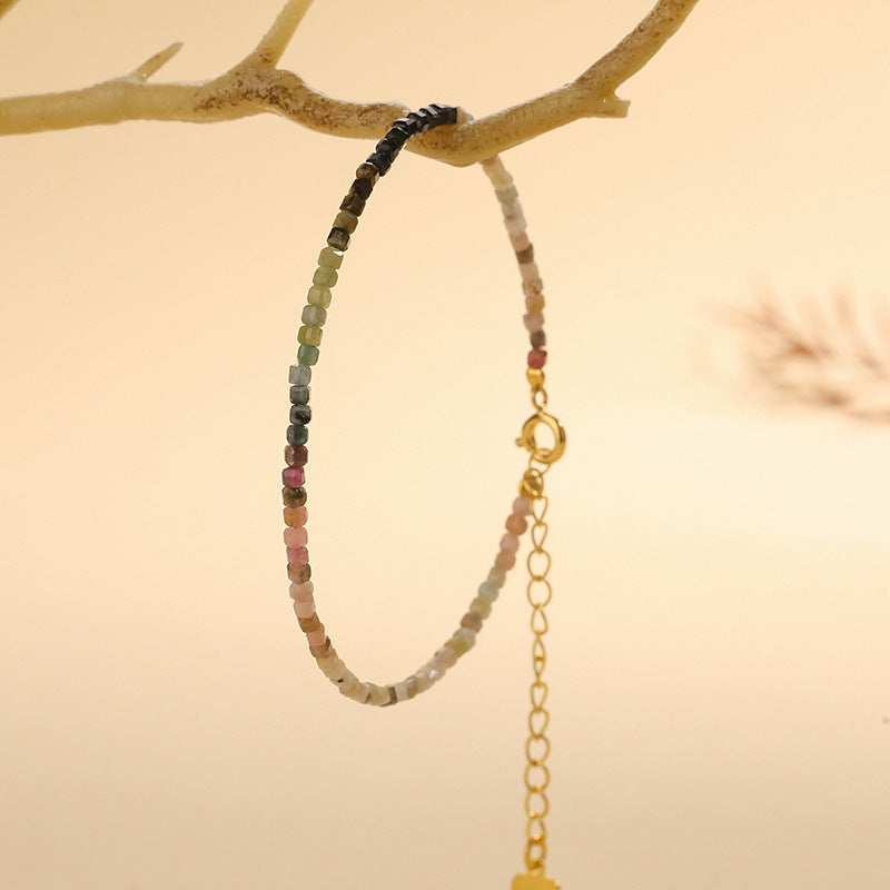 Colorful Tourmaline 2.5mm Facet Bracelets