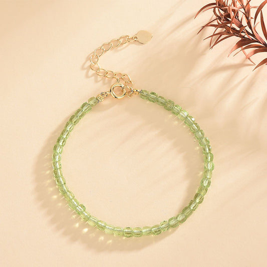 Natural Peridot Ethnic Style Bracelets