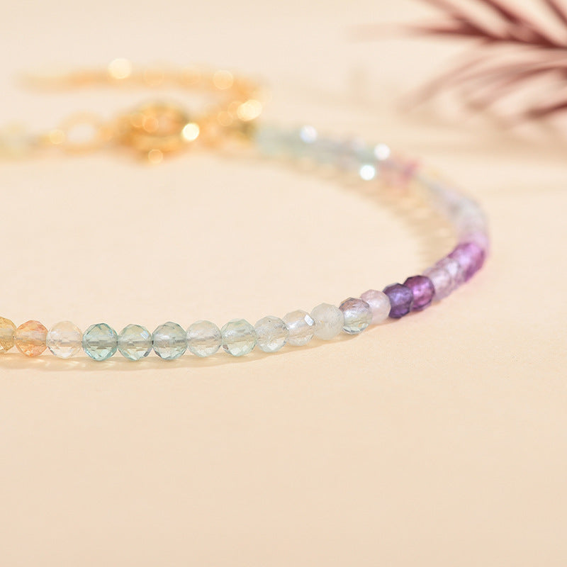 Rainbow Fluorite 2.5mm Facet Bracelets