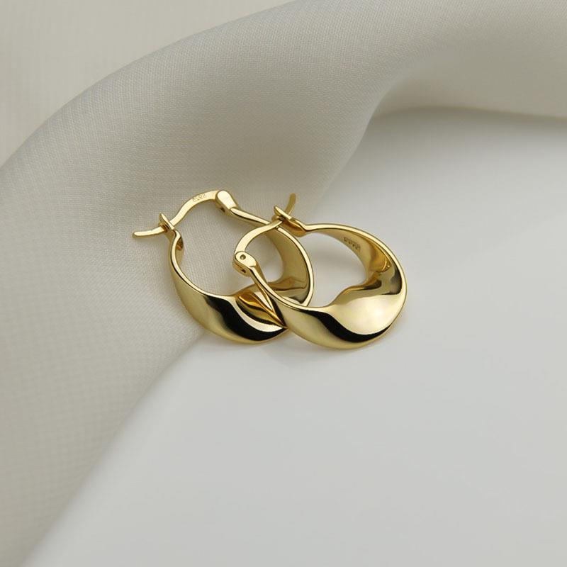 Modern Style Glossy Twist S925 Earrings