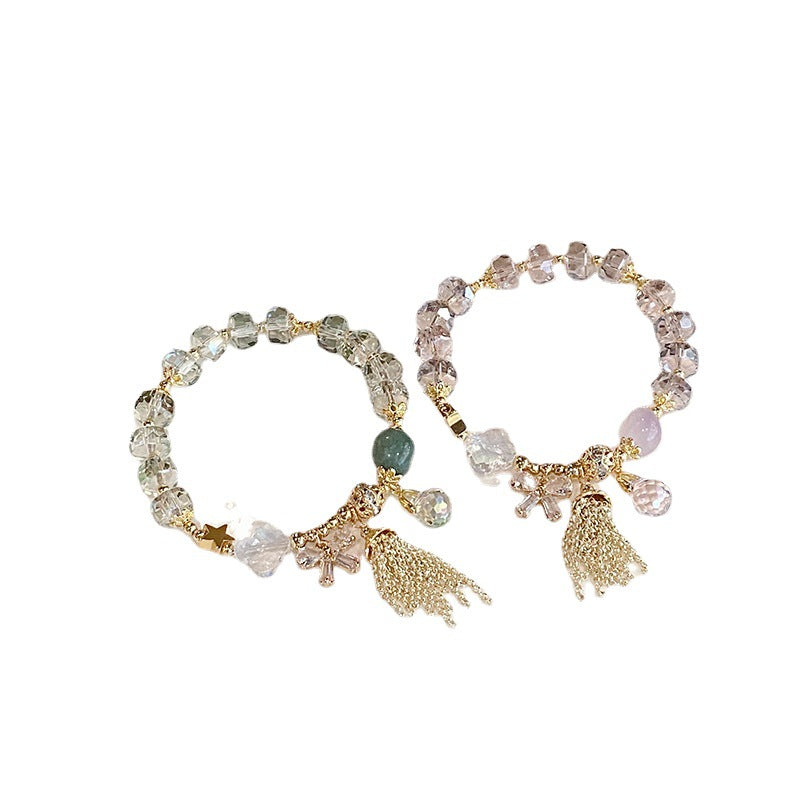 Princess Style Elegant Amethyst Jade Tassel Bracelets