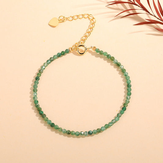 Natural Green Mica 2.5mm Facet Bracelets