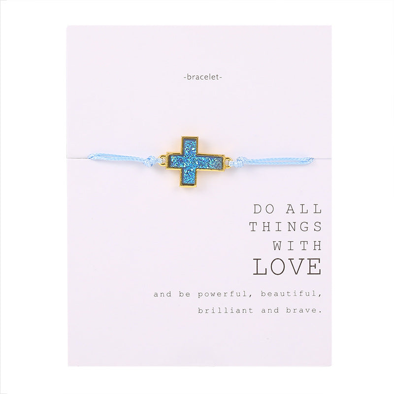 Shiny Cross Adjustable Bracelet