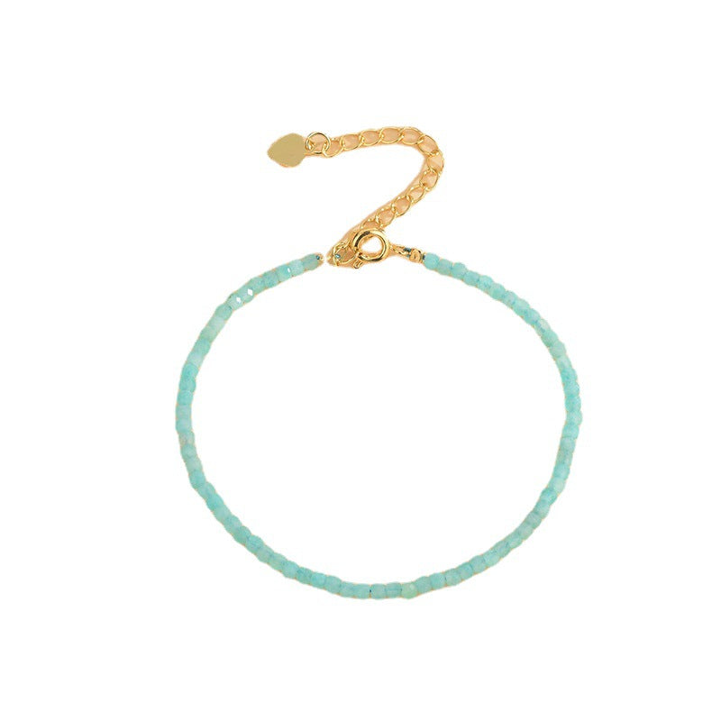 Amazonite 3mm/2.5mm Facet Abacus Bracelets