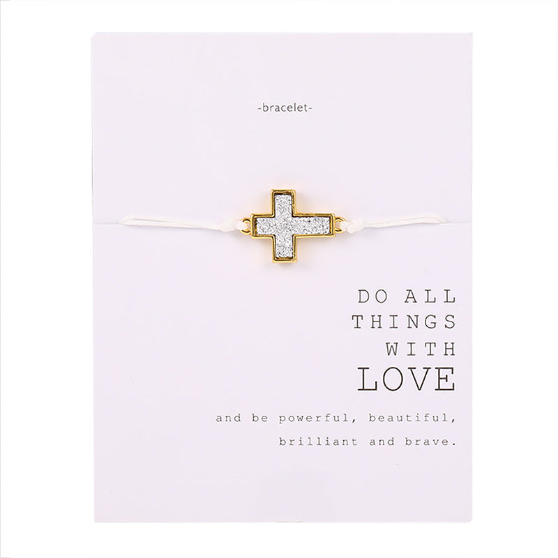 Shiny Cross Adjustable Bracelet
