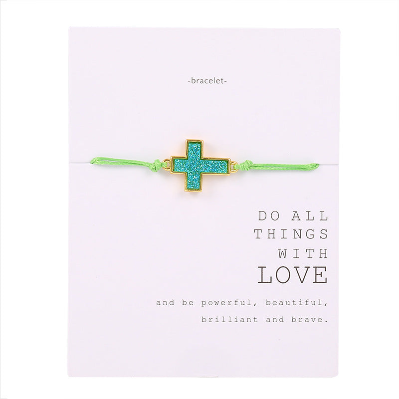 Shiny Cross Adjustable Bracelet
