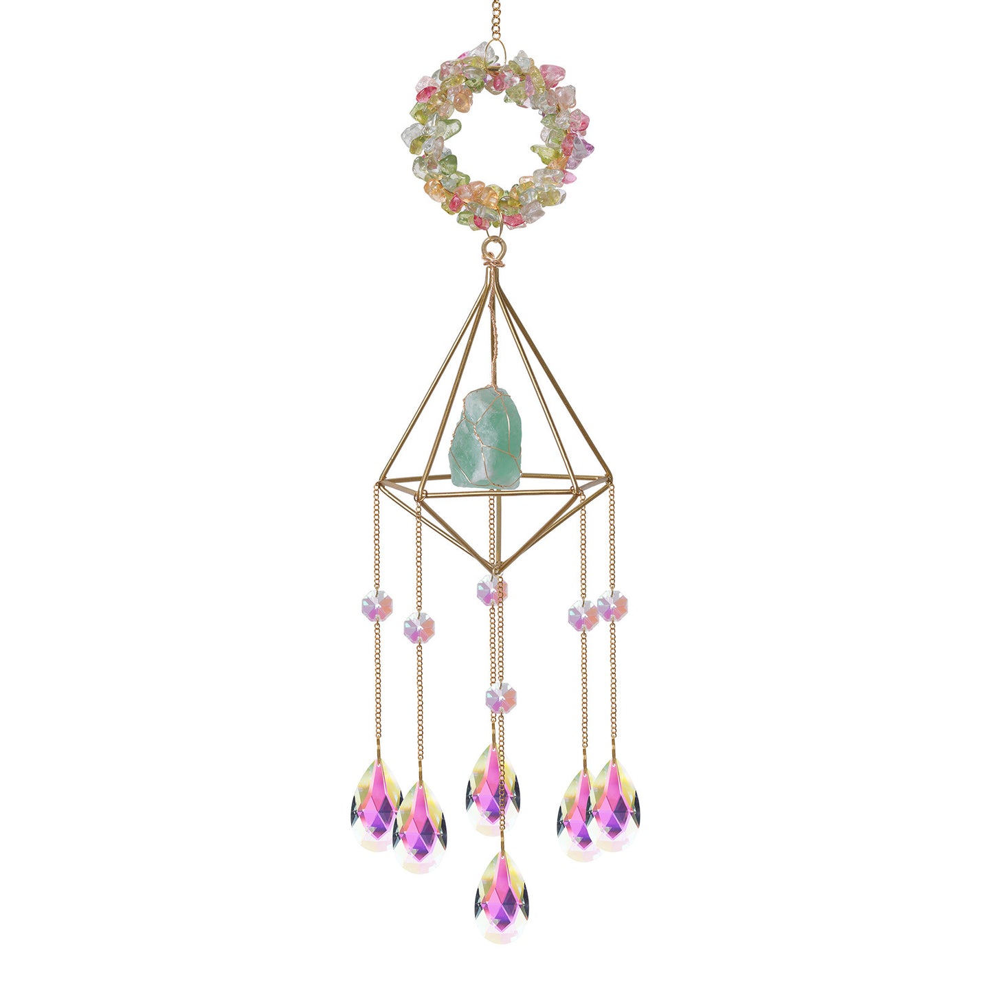 Chip Raw Stone Suncatcher Ornaments