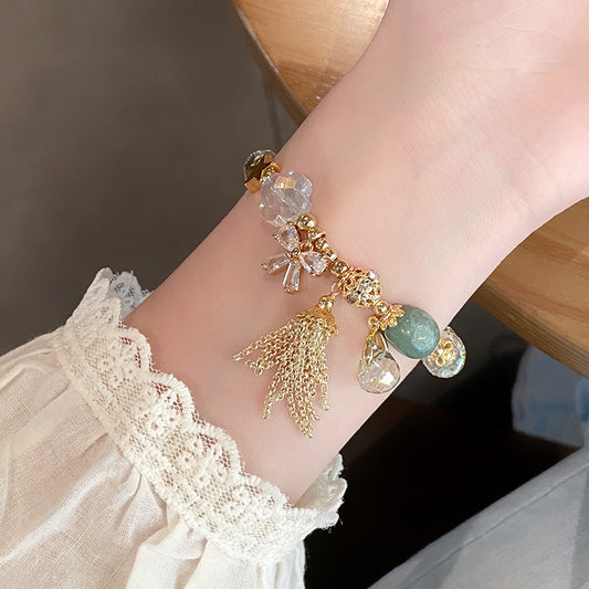 Princess Style Elegant Amethyst Jade Tassel Bracelets