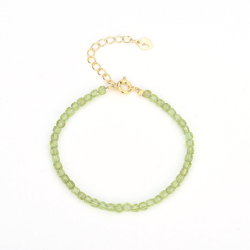 Natural Peridot Ethnic Style Bracelets