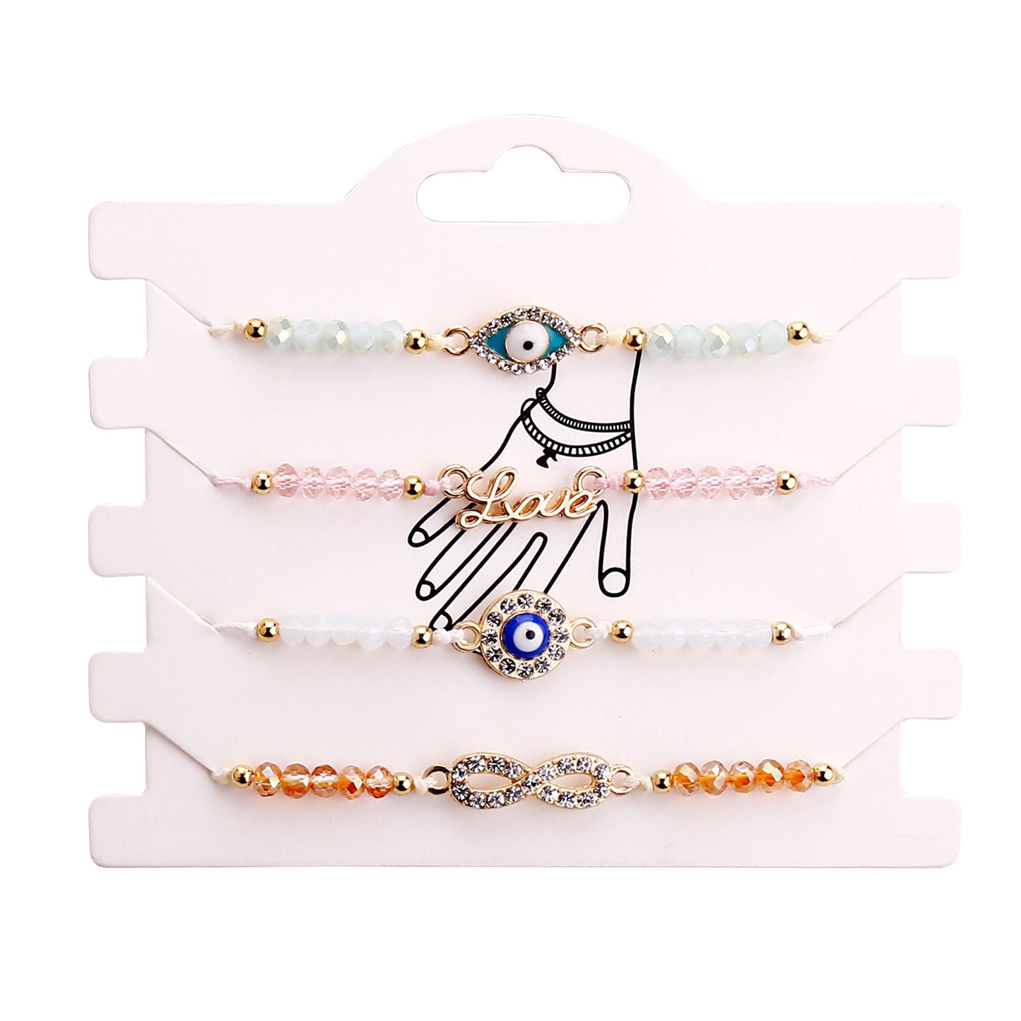 Evil Eye 4 Styles of Bead Jewelry Bracelets
