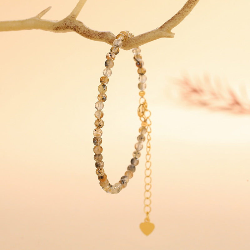 Golden Rutile Quartz 3.5mm Facet Bracelets