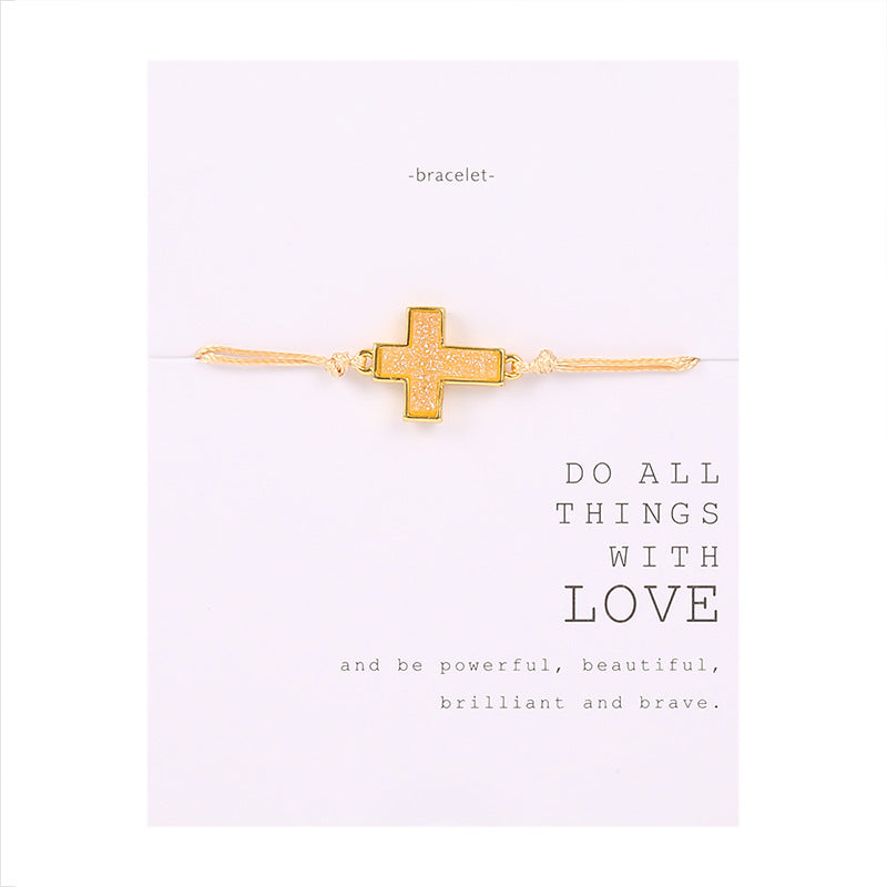 Shiny Cross Adjustable Bracelet