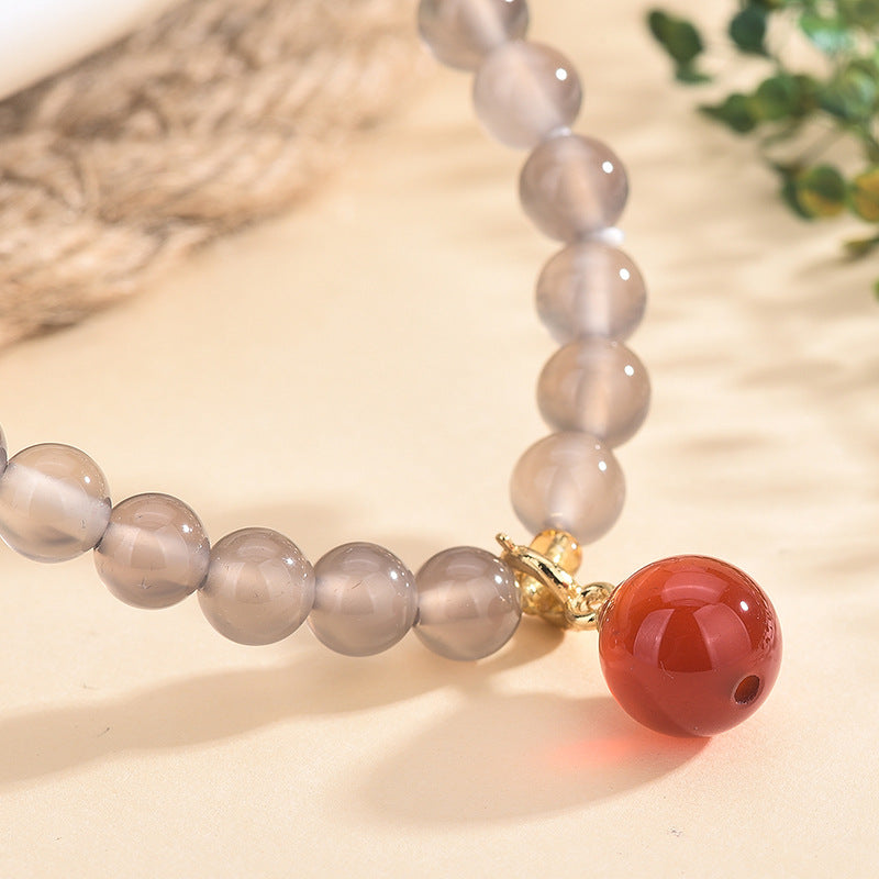 Smoked Purple Agate Bead Bracelets