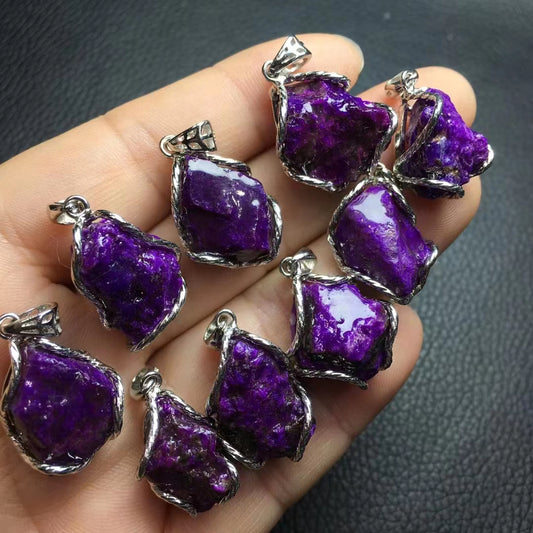 S925 Sliver Sugilite Pendents