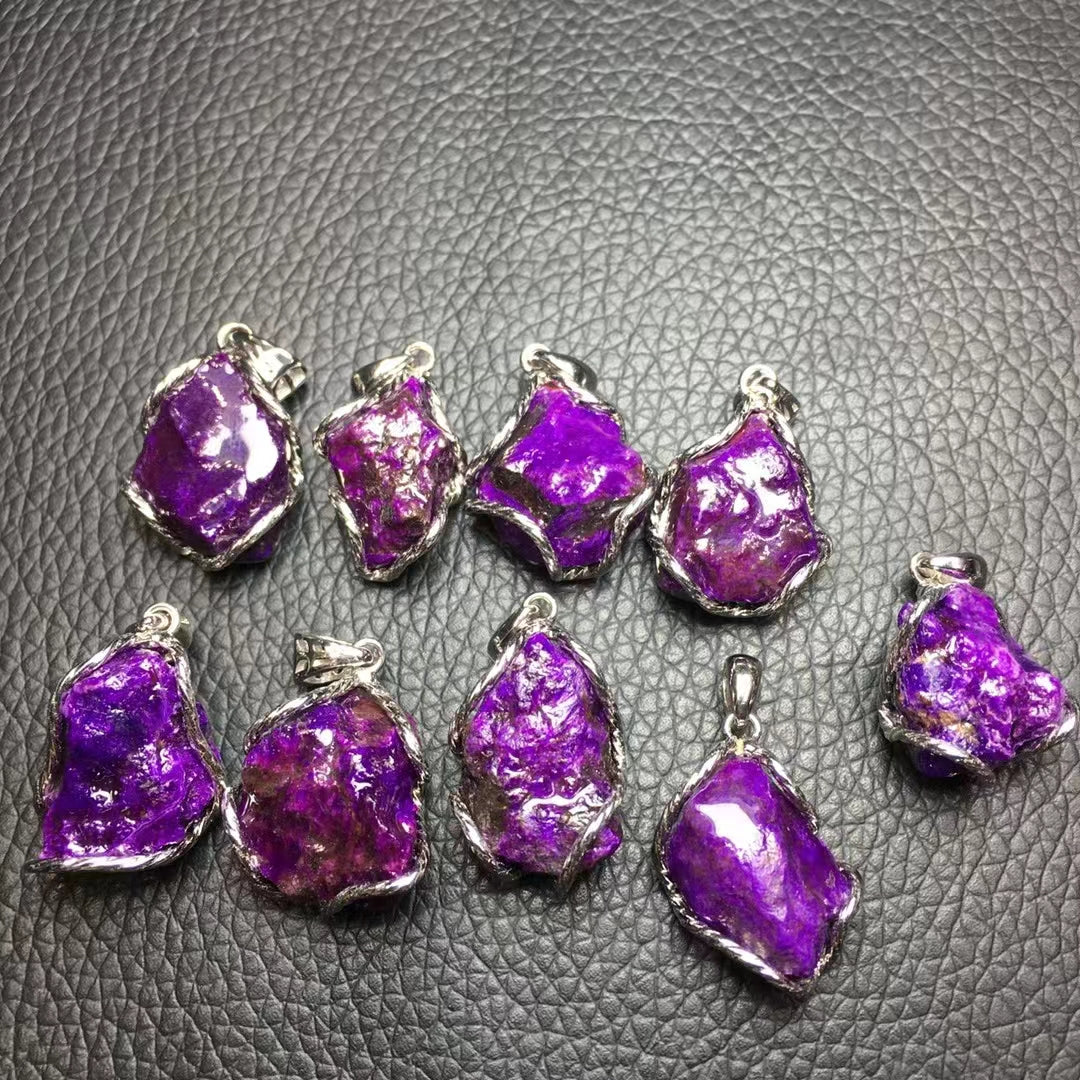 S925 Sliver Sugilite Pendents