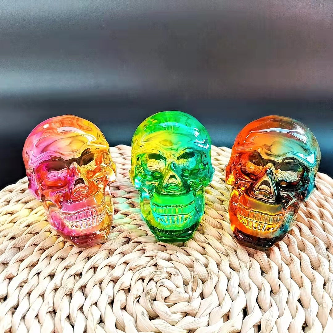 Melting Quartz Skulls Carvings 3Inch