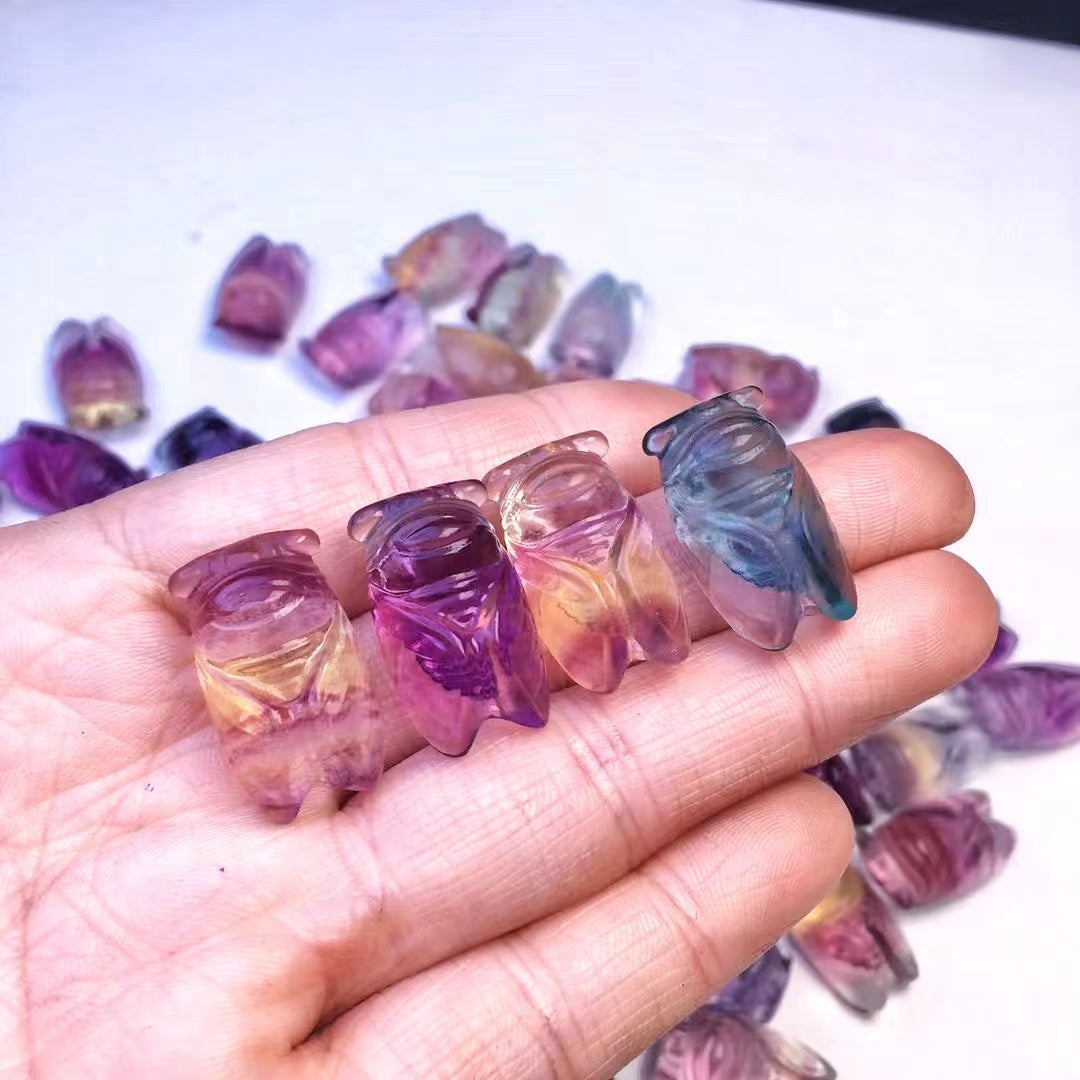 Fluorite Cicada Mini Carvings