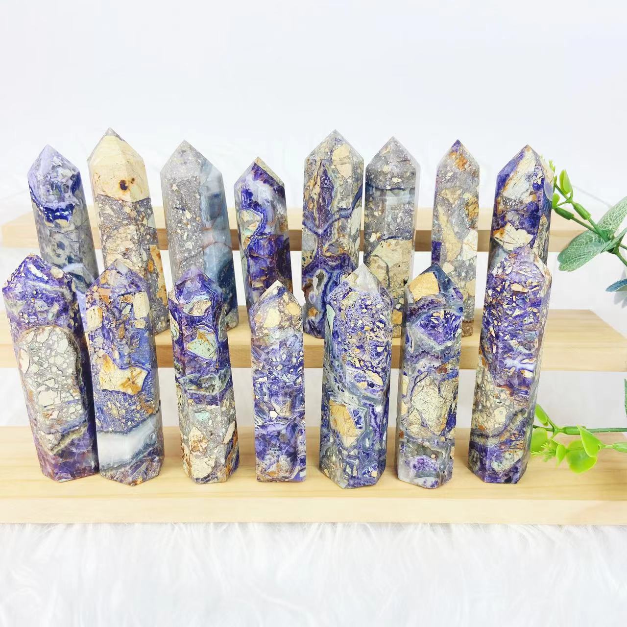 Brecciated Fluorite Point Wands