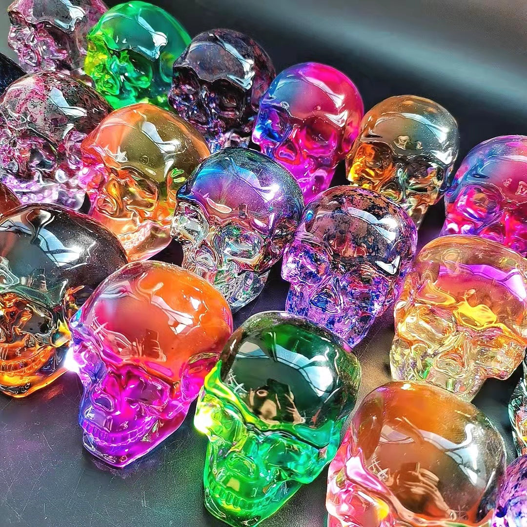 Melting Quartz Skulls Carvings 3Inch