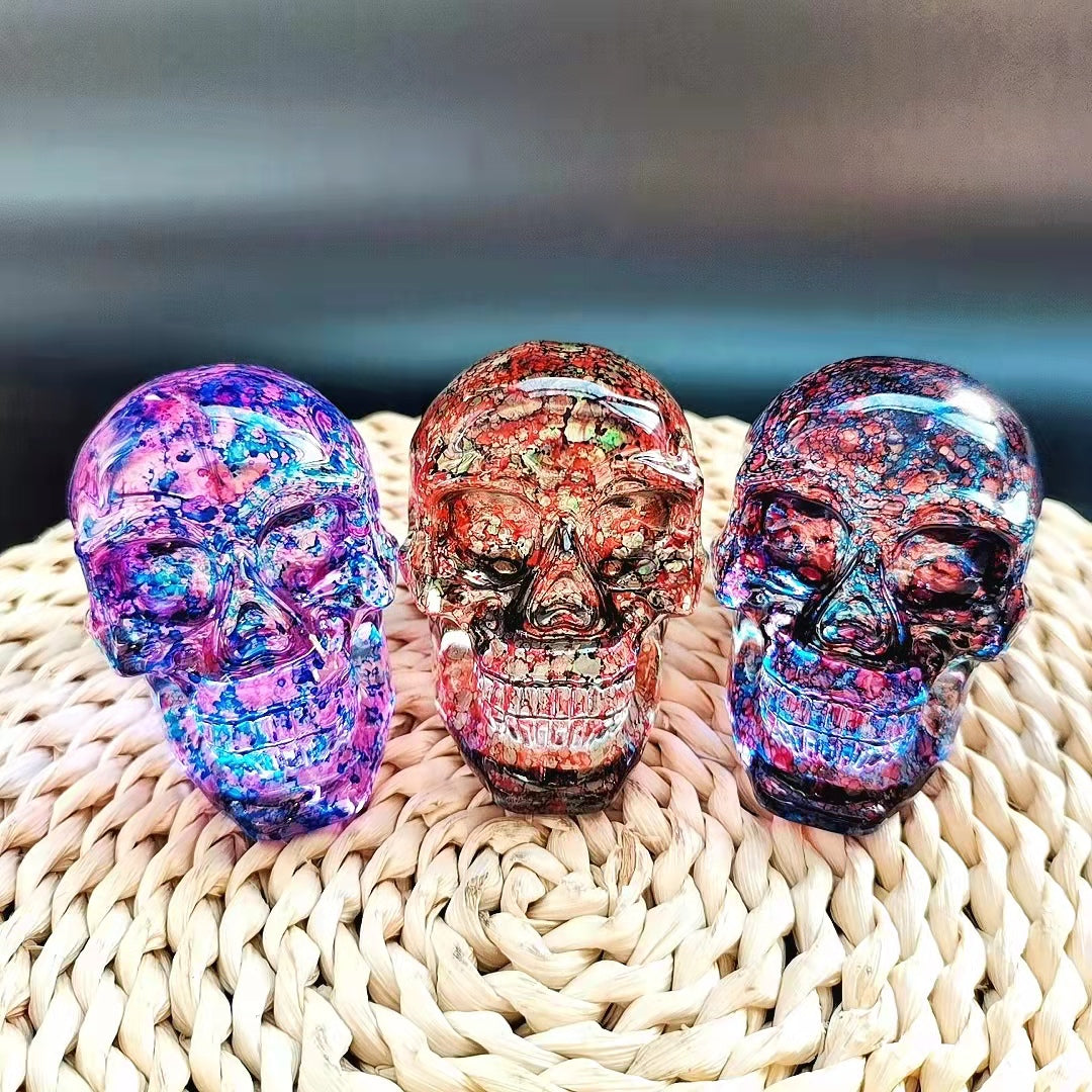 Melting Quartz Skulls Carvings 3Inch