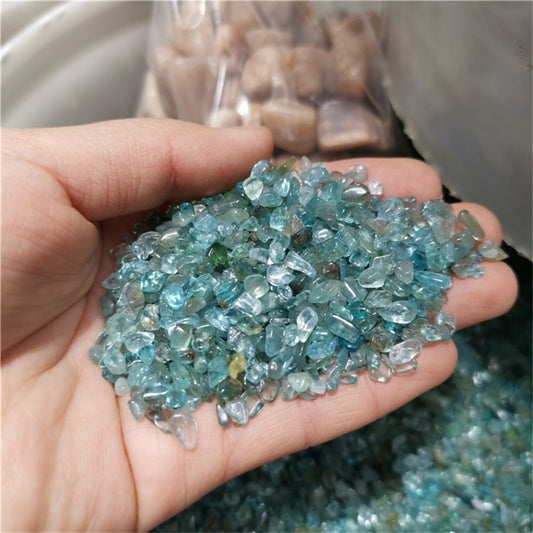 Clear Blue Apatite Chips