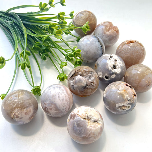 Sakura Blossom Flower Druzy Spheres