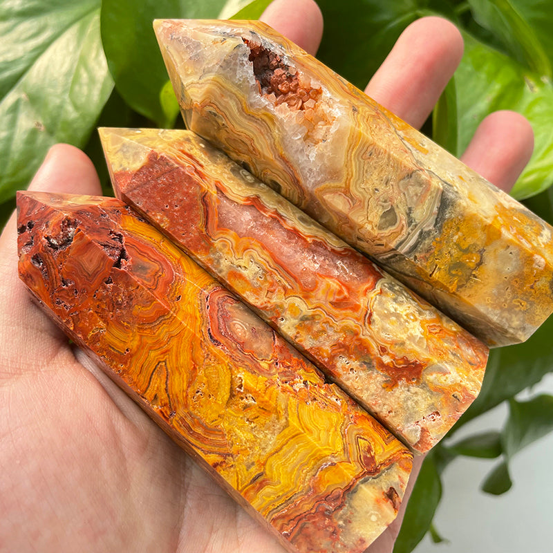Crazy Agate Small Point Wands