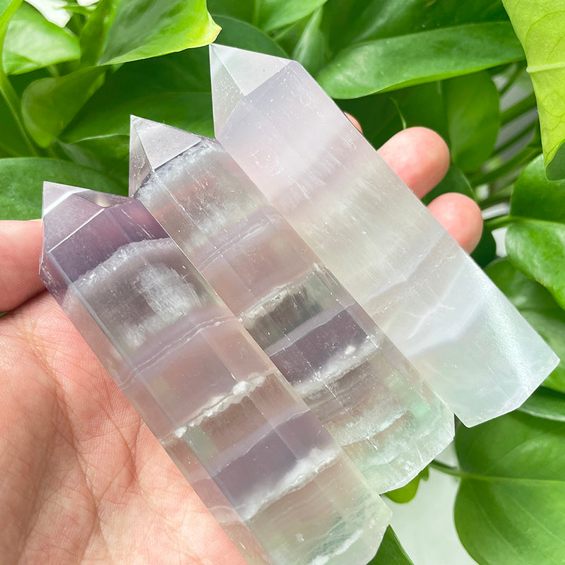 Green Fluorite Point Wands