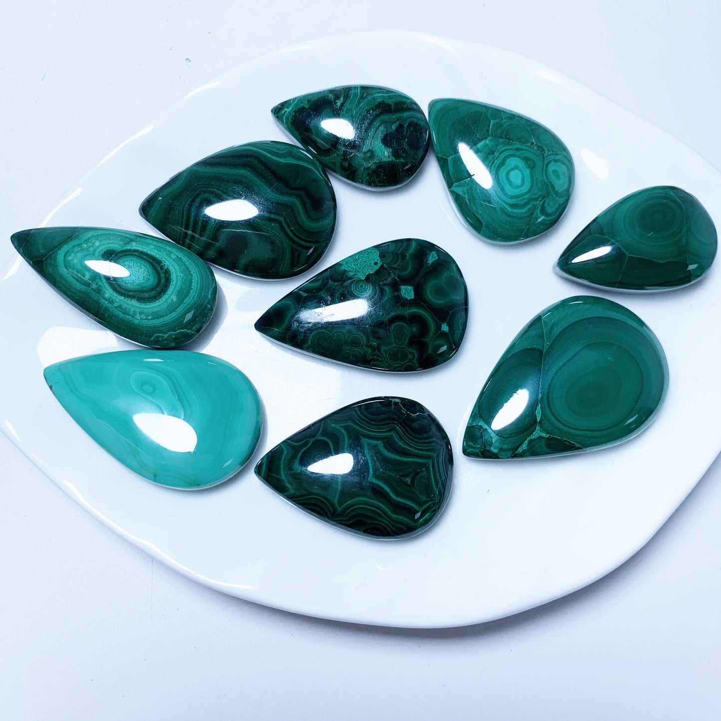 Malachite Drop Shape Pendants