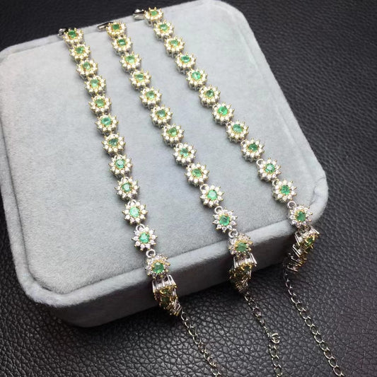 S925 Natural Emeral Bracelets