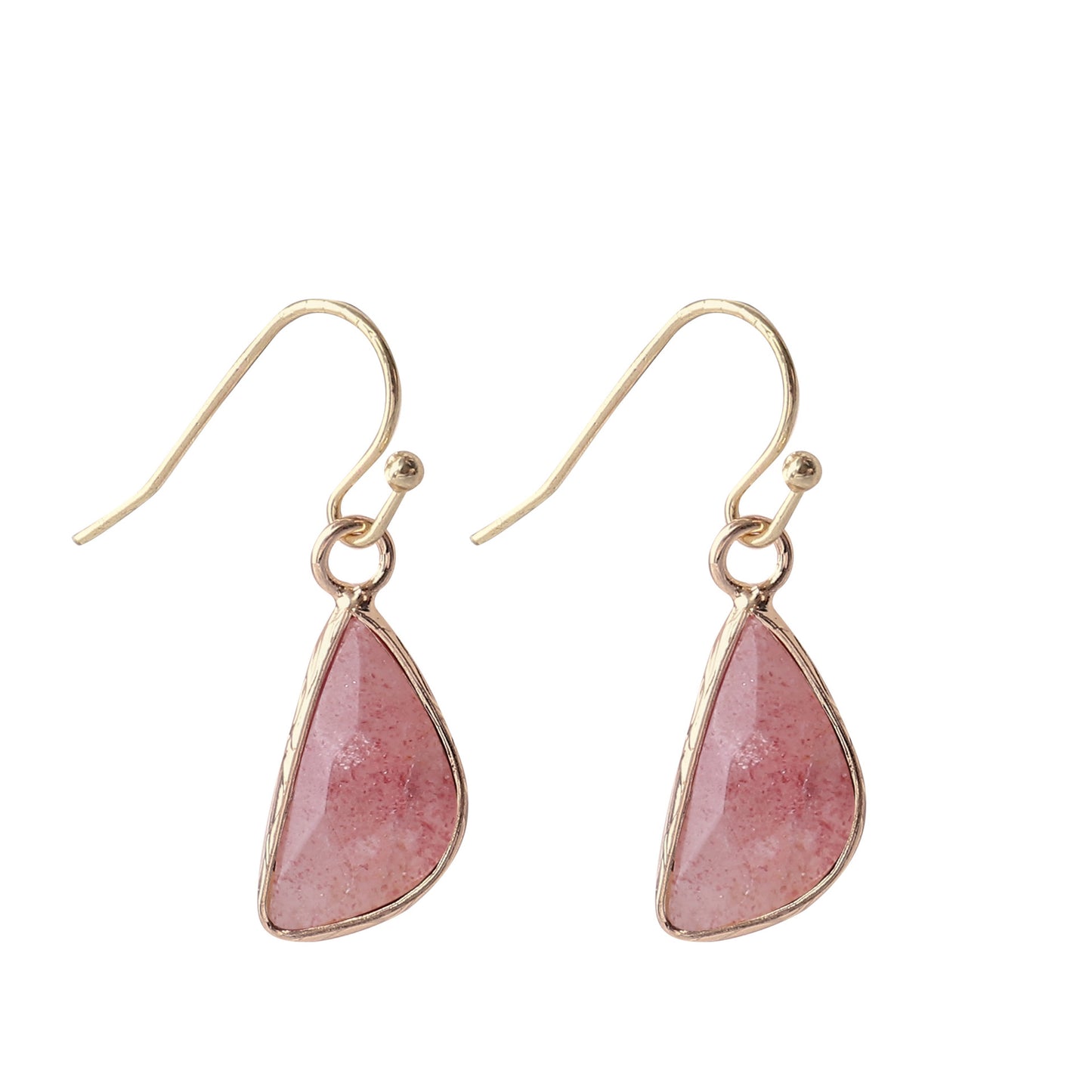 Natural Crystal Drop Earrings